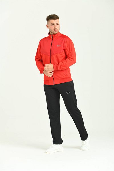 Cramp Spor Ανδρική αθλητική φόρμα Diver Red με λεπτομέρεια αλεξίπτωτου στο στήθος