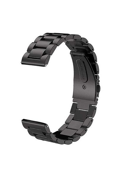 noktaks Samsung Gear S3 22mm Compatible - Cord Metal Cord - Krd-04 - Black - T13693