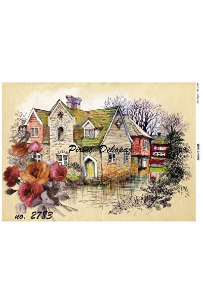 LİNEART Lineart Brass Decopage Paper No:L2783- 29X42Cm