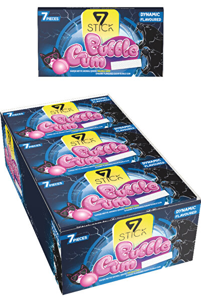 7 STICK Şekerli 7'li Karışık Meyve Aromalı Sakız 14,5gr (24 ADET)