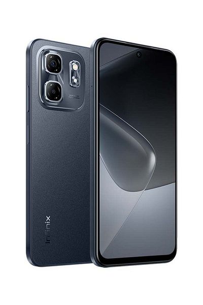 INFINIX هاتف Hot50i ثنائي الشريحة باللون الأسود الأنيق بذاكرة 4+4 جيجابايت وذاكرة وصول عشوائي 128 جيجابايت وشبكة الجيل الرابع - إصدار الشرق الأوسط