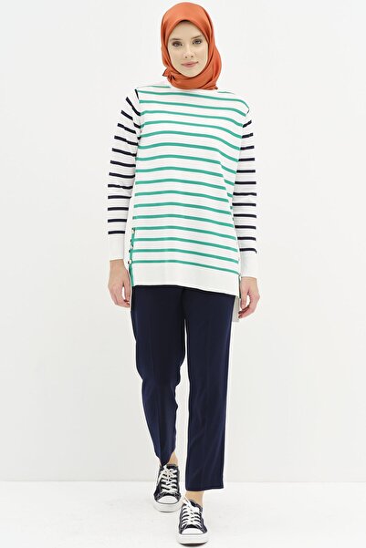 Tuğba Çift Fleto Cepli Pantolon - Lacivert