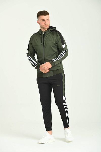 Cramp Spor Σετ ανδρική φόρμα Diver Khaki με κουκούλα στο μανίκι