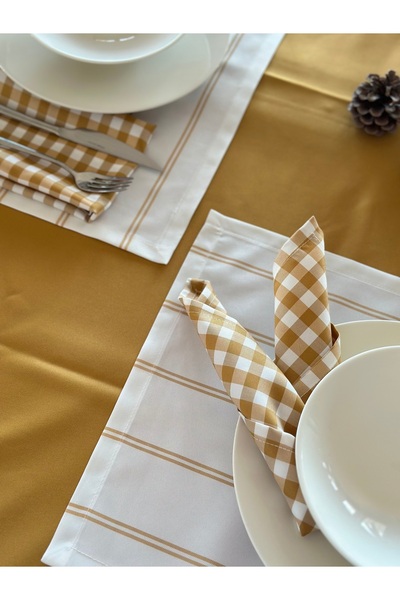 LUFA HOME Murano Plaid Napkin Set of 4
