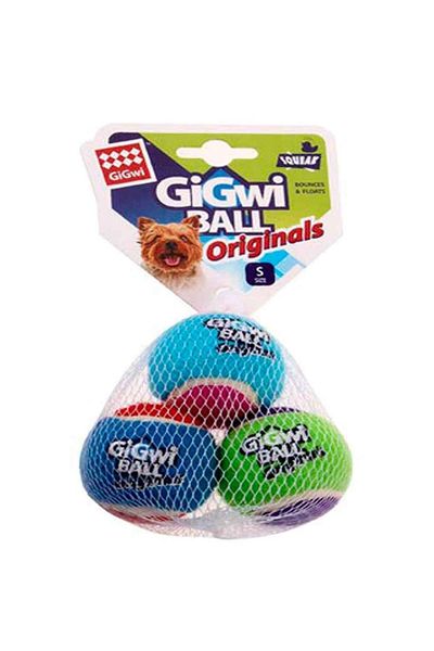Gigwi 5 cm Dog Toy Tennis Ball - Set of 3