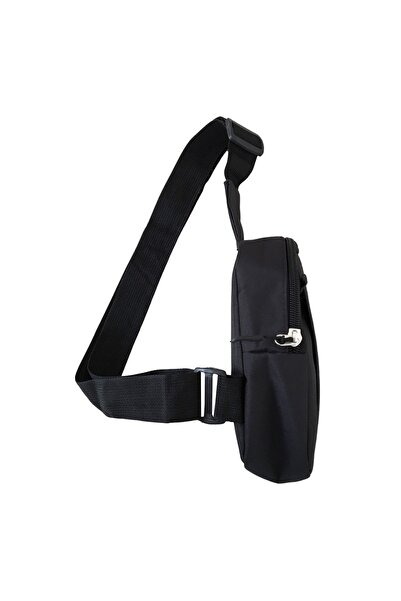 Outlet Çarşım Ανδρική τσάντα ώμου καθημερινή χιαστί με δύο θήκες Μαύρη τσάντα στήθους Τσάντα σώματος