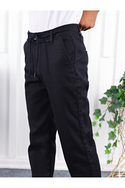 LOOKS KİDS Erkek Çocuk İçi Polarlı Beli Lastikli Kışlık Okulluk Pantolon