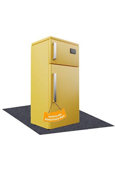 Waterproof Refrigerator Mat Anti-Slip Base Washable Durable Refrigerator Bottom Carpet Anthracite (91x91)