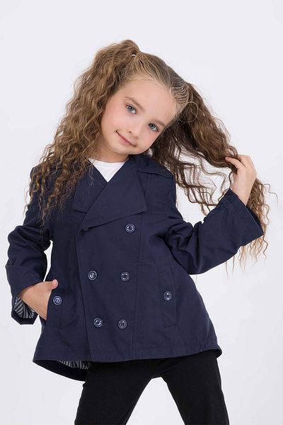 Gold Class Kidswear Double Pocket Waterproof Girl's Trench Coat Raincoat