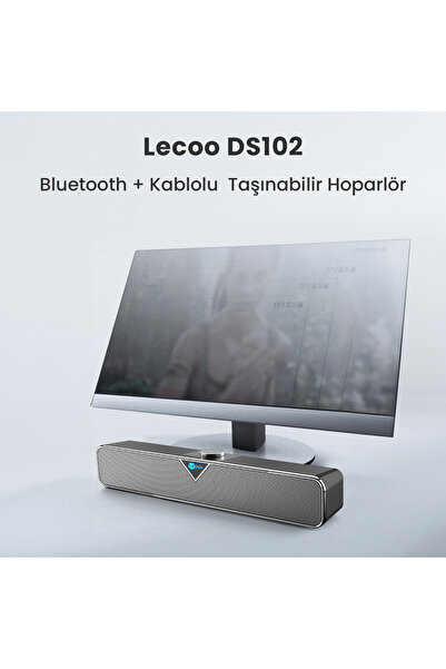 Lecoo Ds102 Bluetooth Kablolu Bt/usb/aux Stereo 6w Soundbar Taşınabilir Hoparlör Siyah