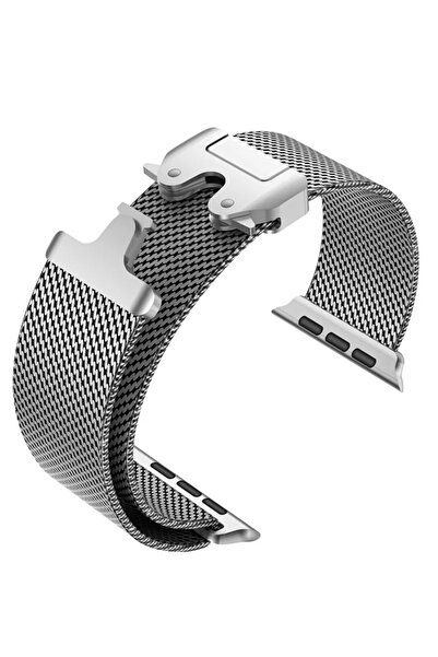 PSGT Natürel Titanyum Apple watch Ultra Band  42-44-45-49mm S10 46mm Milanese bilezik 10 9 8 7 6 5 SE 4 3