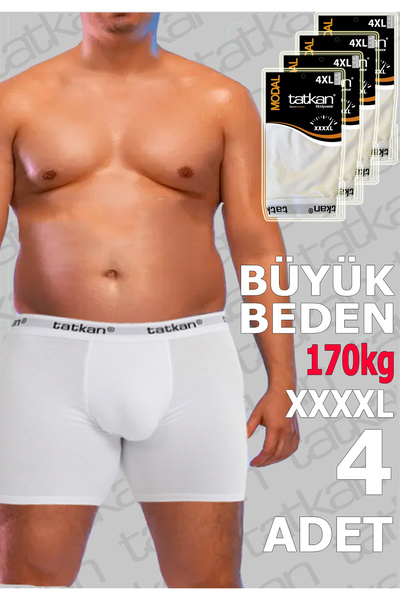 TATKAN BODYWEAR Tatkan - 4'lü - Büyük Beden - Penye Modal Erkek Boxershort