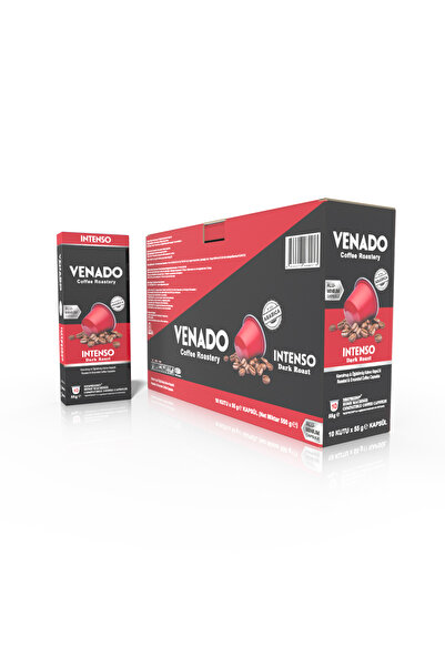 Venado قهوة إنتينسو كبسولات - محمصة داكنة - 10×10 كبسولات - متوافقة مع نسبريسو