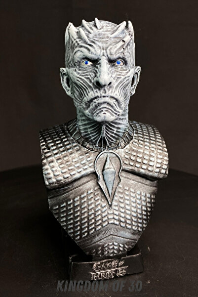 Kingdom of 3D Game of thrones Night King Büst, Gece Kralı Figür, Taht oyunlar...