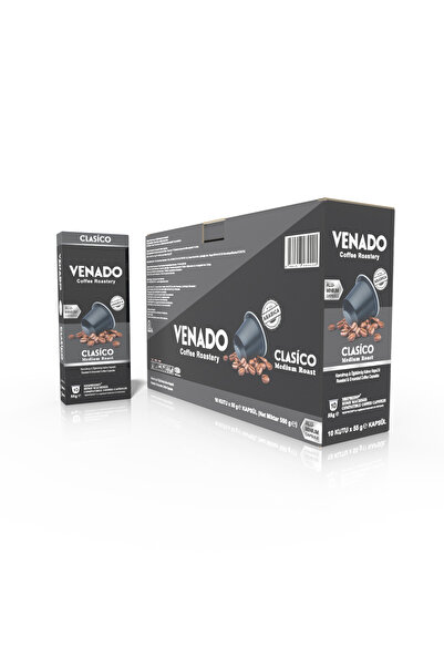 Venado قهوة كلاسيكو كبسولات - محمصة متوسطة - متوافقة مع نسبرسو 10×10 (100 قطعة)