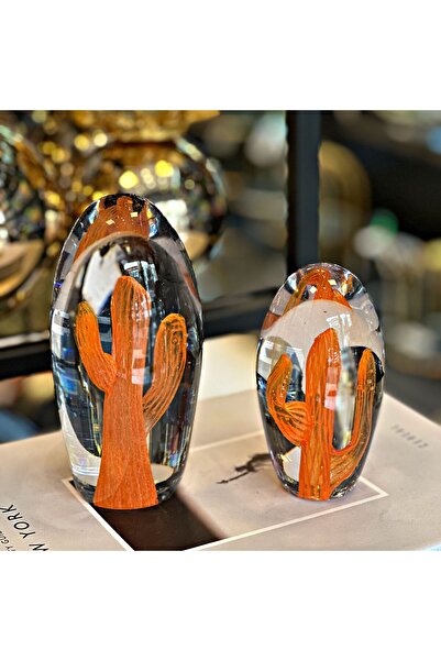 By Ari Ev Dekorasyon İKİLİ KRİSTAL KAKTUS LUX-5