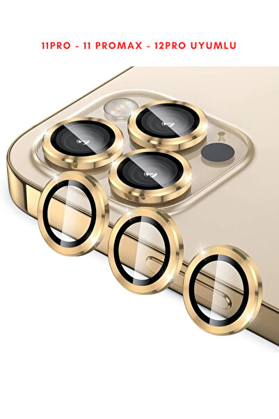 innovicase İphone 11 Pro / 11 ProMax / 12 Pro Uyumlu Kamera Lens Koruyucu
