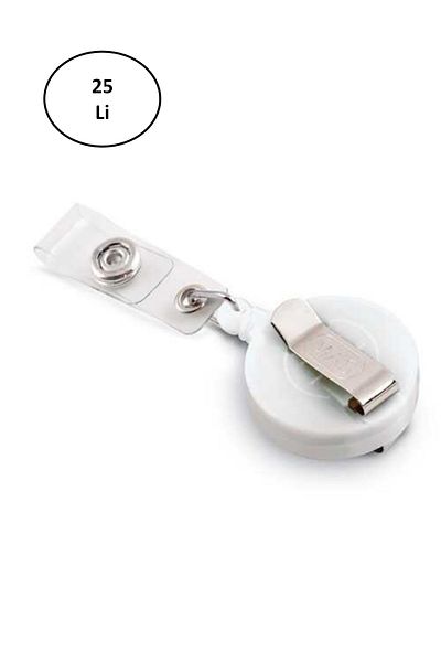 Mas Yoyo Plastic 3532 - Set of 25 White Round Hooked Clips