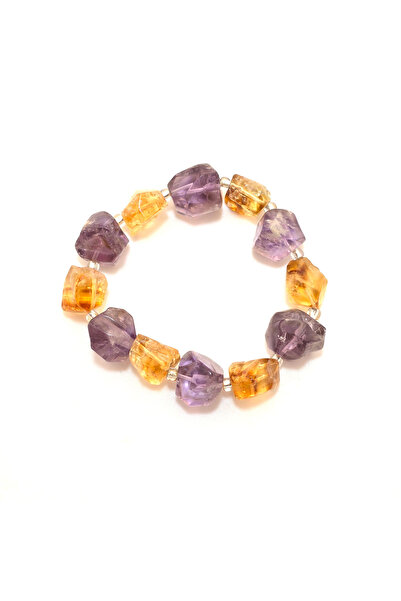 Dotamineral Doğaltaş Bileklik %100 Garantili Strin-ametis Özel Kesim Oğlak,ko...