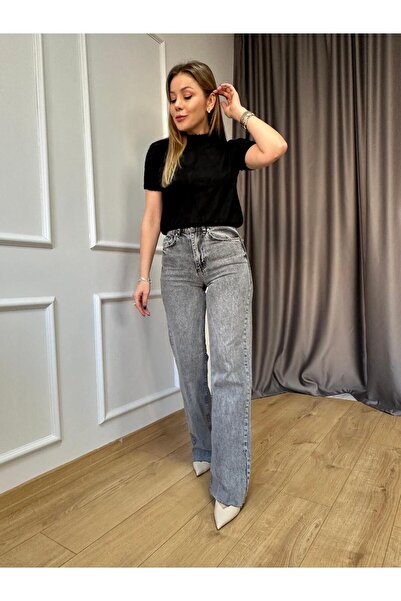 Size Özgü Orj. Brand Gray Wide Leg Jeans