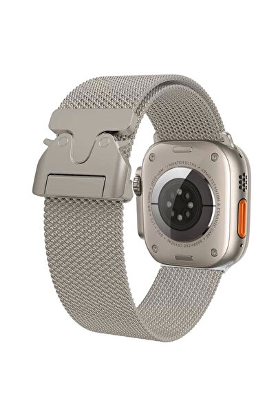 PSGT Natürel Titanyum Apple watch Ultra Band  42-44-45-49mm S10 46mm Milanese...