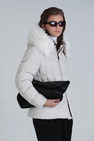 Lufian Klemantın Kaztüyü Kadın Mont - Ekru 122120027