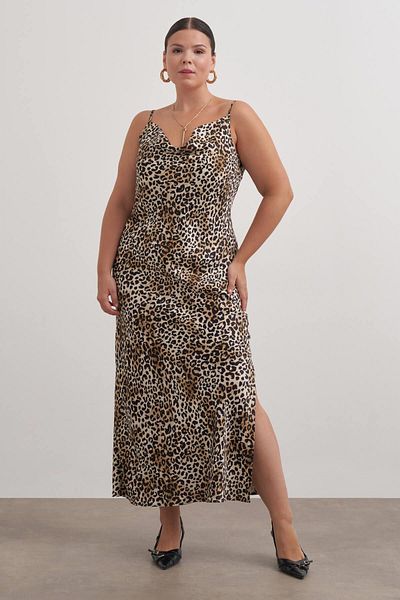 MYLİNE Rochie leopard cu decolteu