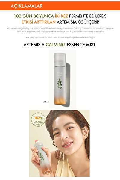 Missha Hassas Ciltler İçin Artemisia Özü İçeren Nemlendirici Mist Artemisia Calming Essence Mist 120 ml