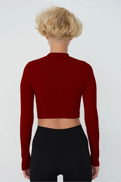 buğlem collection Half Turtleneck Long Sleeve Ribbed Camisole Crop