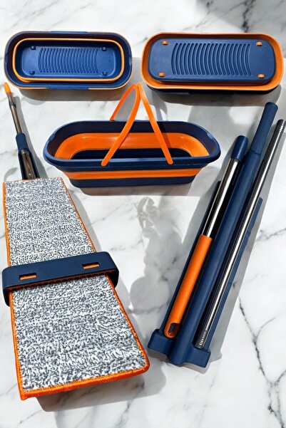 Kitchen Queen Home Kendinden Sıkmalı Mikrofiber Bezli Mob Katlanabilir Yer Ka...