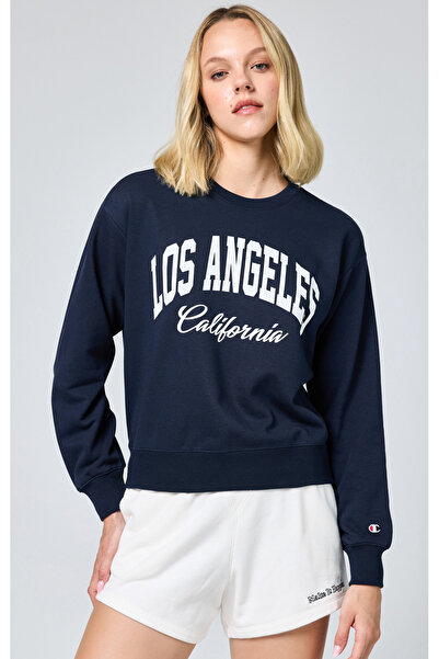 Champion American Summer Crewneck Sweatshirt Lacivert Kadın Sweatshirt-117213...