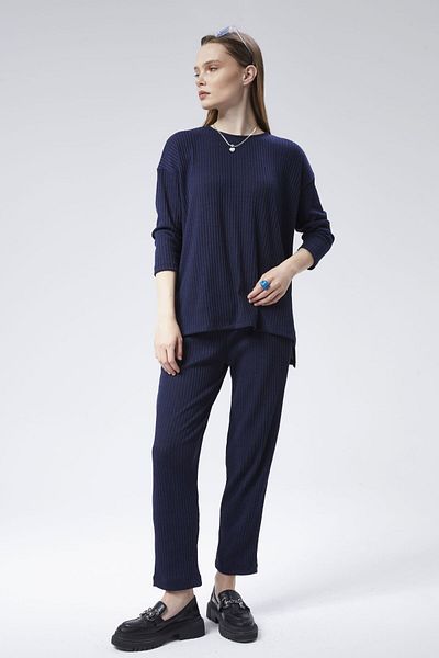 soBasic Tricotaj Comfort Double Set - Bleumarin