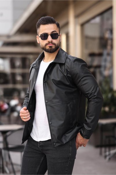 SEASON COAT معطف سترة جلدية للرجال