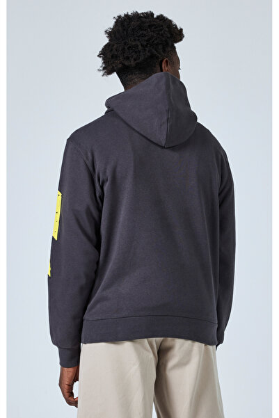 Champion Eco Future Hooded Sweatshirt Organik Pamuk Siyah Erkek Kapüşonlu Sweatshirt-219785-ES503