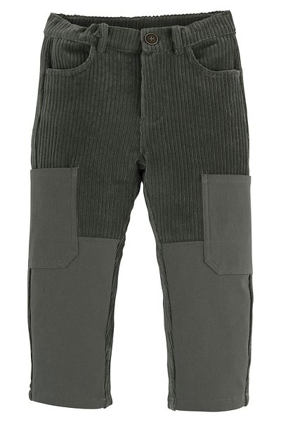 İdilbaby&Mamino Idilbaby&Mamino Male Child Khaki Detailed Velvet Trousers