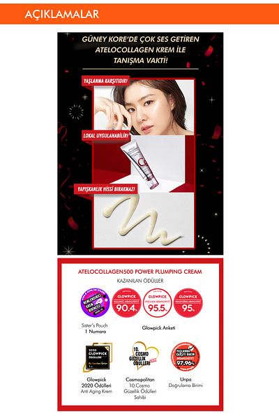 Missha Anti-Wrinkle Moisturizing Effective Atelocollagen500 Power Plumping Cream with Atelocollagen