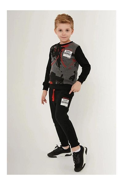ROLY POLY 3224 Anthracite Boy's Pajama Set