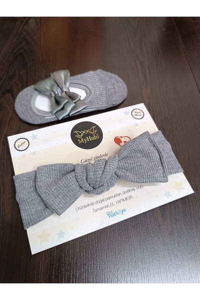 MyHubi مجموعة من 2 باندانا مصنوعة يدويًا للفتيات الصغيرات وجوارب باليرينا مع إكسسوارات خاصة