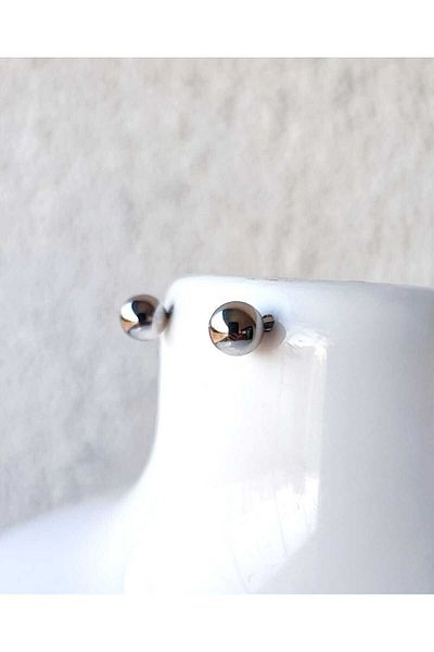 NHOUSE Retro Nail Model Ball Earrings - 2 Pieces