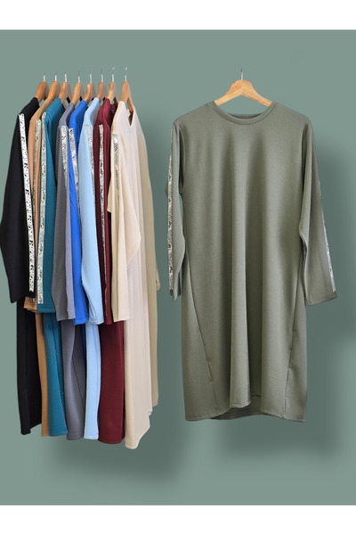 ENDAMIM Large Size Tunic - Twist Knitted Fabric, Lycra