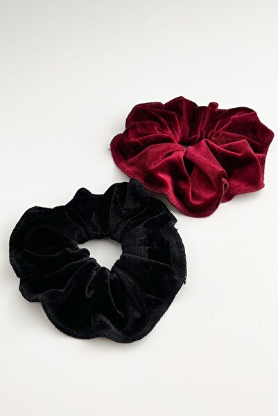 Modex Burgundy&Black Velvet Rubber Buckle