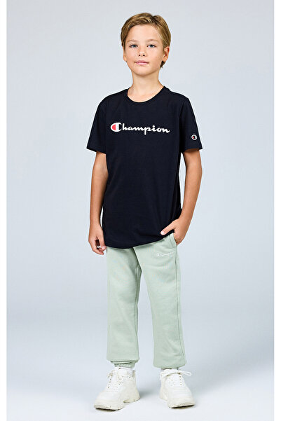Champion Eco Future Elastic Cuff Pants. Organik Pamuk Yeşil Çocuk Eşofman Alt...