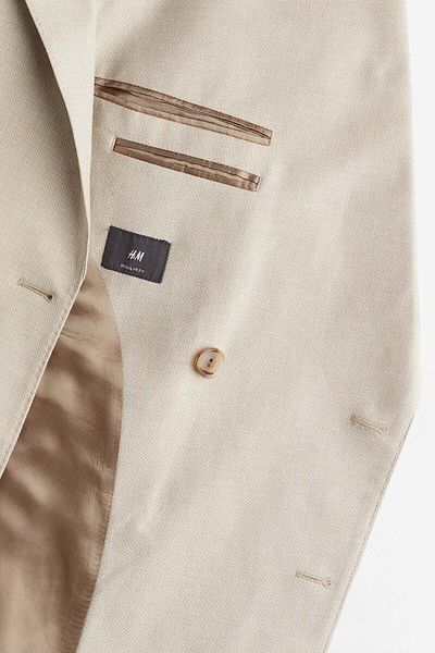H&M سترة مزدوجة الصدر بقصّة عادية