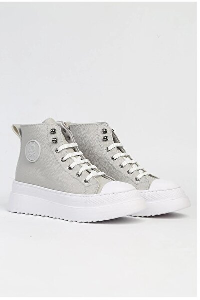 Benetton Bn-31058 Gri Kadın Bilekli Spor Ayakkabı