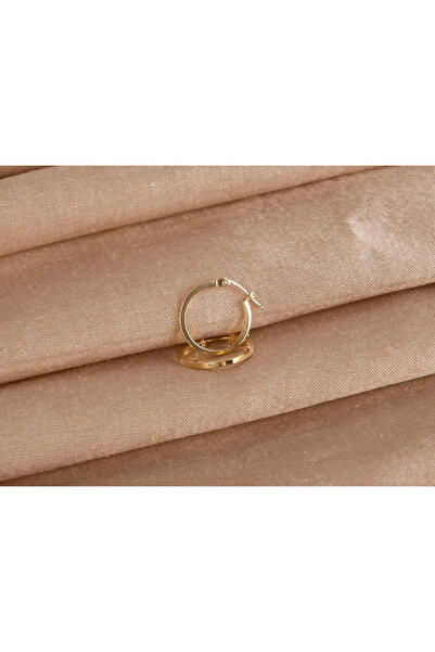 Safir Kuyumculuk Altın Minimal Halka Küpe