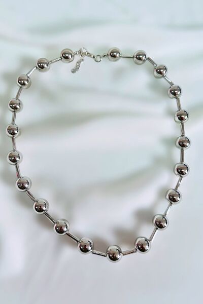 PETEK AKSESUAR METALİZE BORU TOP KOLYE