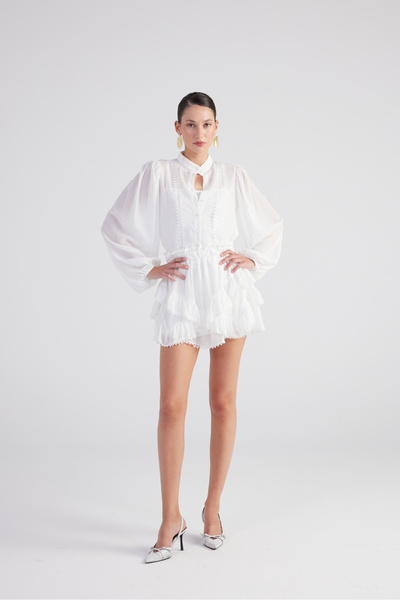 HOLLY LOLLY Cămașă Pixie cu Tricou Detaliat Broderie Albă