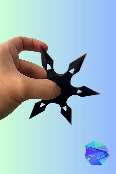 woof things Ninja Shuriken,Rotatable Stress Knife,Plastic Shuriken