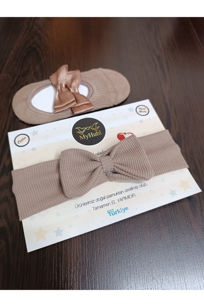 MyHubi 2-Piece Combination Handmade Baby Girl Little Bandana & Ballerina Socks with Special Accessories