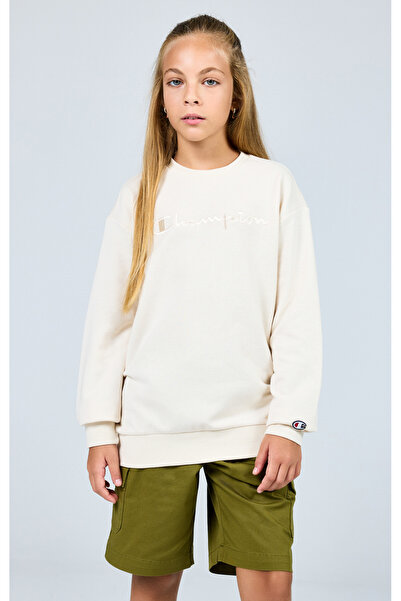 Champion سترة أطفال بياقة دائرية من Icons باللون البيج-306764-YS137